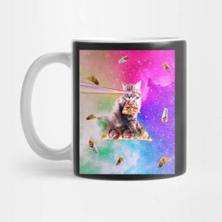 Outer Space Pizza Cat - Rainbow Laser, Taco, Burrito Mug